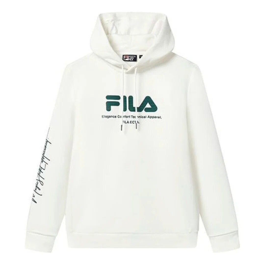 Felpa con cappuccio e logo "Bianco Verde"