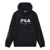 Felpa con cappuccio e logo "Black White"