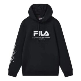 Felpa con cappuccio e logo "Black White"