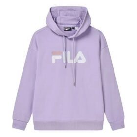 Felpa con cappuccio e logo classico "Viola e bianco"