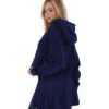 Felpa con cappuccio e zip a 1/4 Fila Navy Fiorella