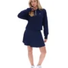 Felpa con cappuccio e zip a 1/4 Fila Navy Fiorella