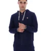 Felpa con cappuccio e zip Fila Tenconi blu navy