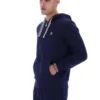Felpa con cappuccio e zip Fila Tenconi blu navy