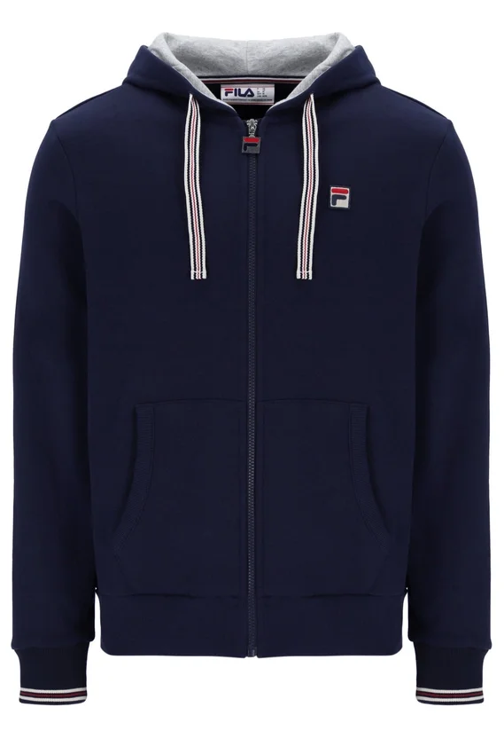 Felpa con cappuccio e zip Fila Tenconi blu navy