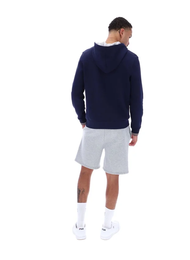 Felpa con cappuccio e zip Fila Tenconi blu navy