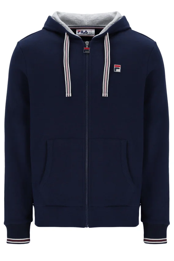 Felpa con cappuccio e zip Fila Tenconi blu navy