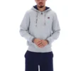 Felpa con cappuccio e zip Tenconi grigio melange