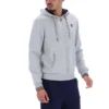 Felpa con cappuccio e zip Tenconi grigio melange