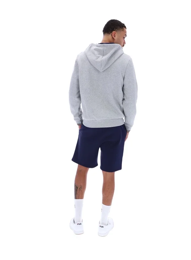 Felpa con cappuccio e zip Tenconi grigio melange
