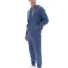 Felpa con cappuccio e zip Tenconi in stile vintage indaco