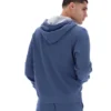 Felpa con cappuccio e zip Tenconi in stile vintage indaco