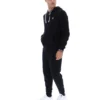 Felpa con cappuccio e zip Tenconi nera