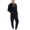 Felpa con cappuccio e zip Tenconi nera