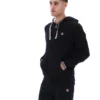Felpa con cappuccio e zip Tenconi nera
