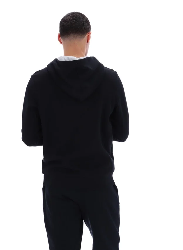 Felpa con cappuccio e zip Tenconi nera