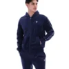 Felpa con cappuccio Fila Italo in velluto blu navy
