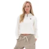 Felpa con cappuccio Gardenia Fiorella con zip a 1/4