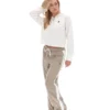 Felpa con cappuccio Gardenia Fiorella con zip a 1/4