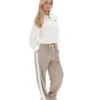 Felpa con cappuccio Gardenia Fiorella con zip a 1/4