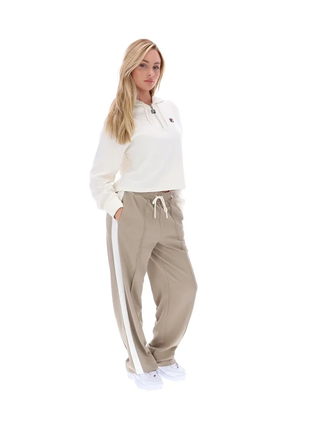 Felpa con cappuccio Gardenia Fiorella con zip a 1/4
