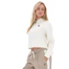 Felpa con cappuccio Gardenia Fiorella con zip a 1/4