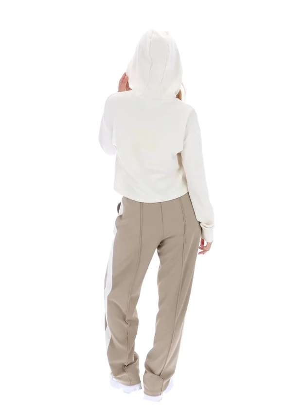 Felpa con cappuccio Gardenia Fiorella con zip a 1/4