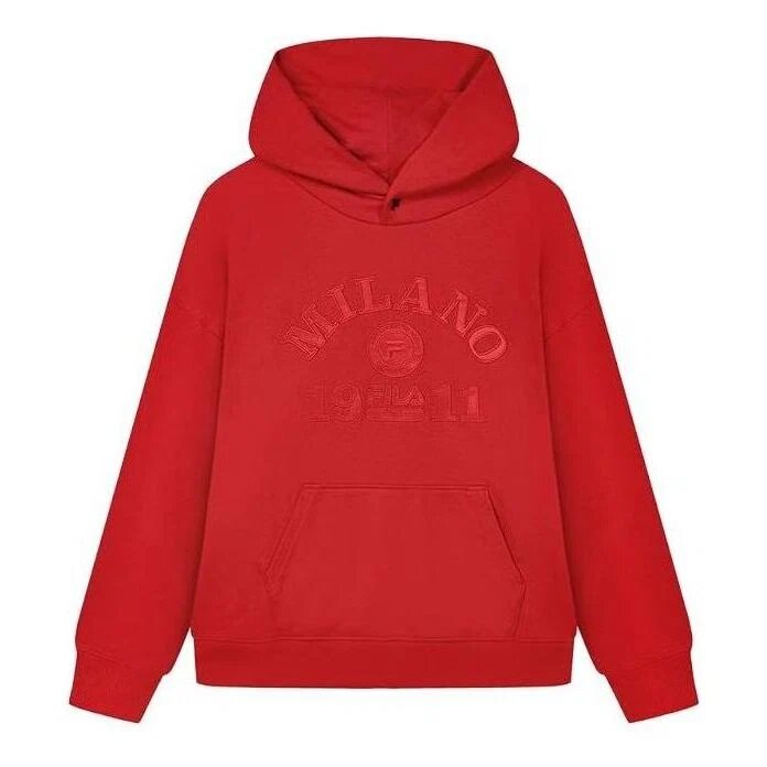 Felpa con cappuccio Milano "Rosso"