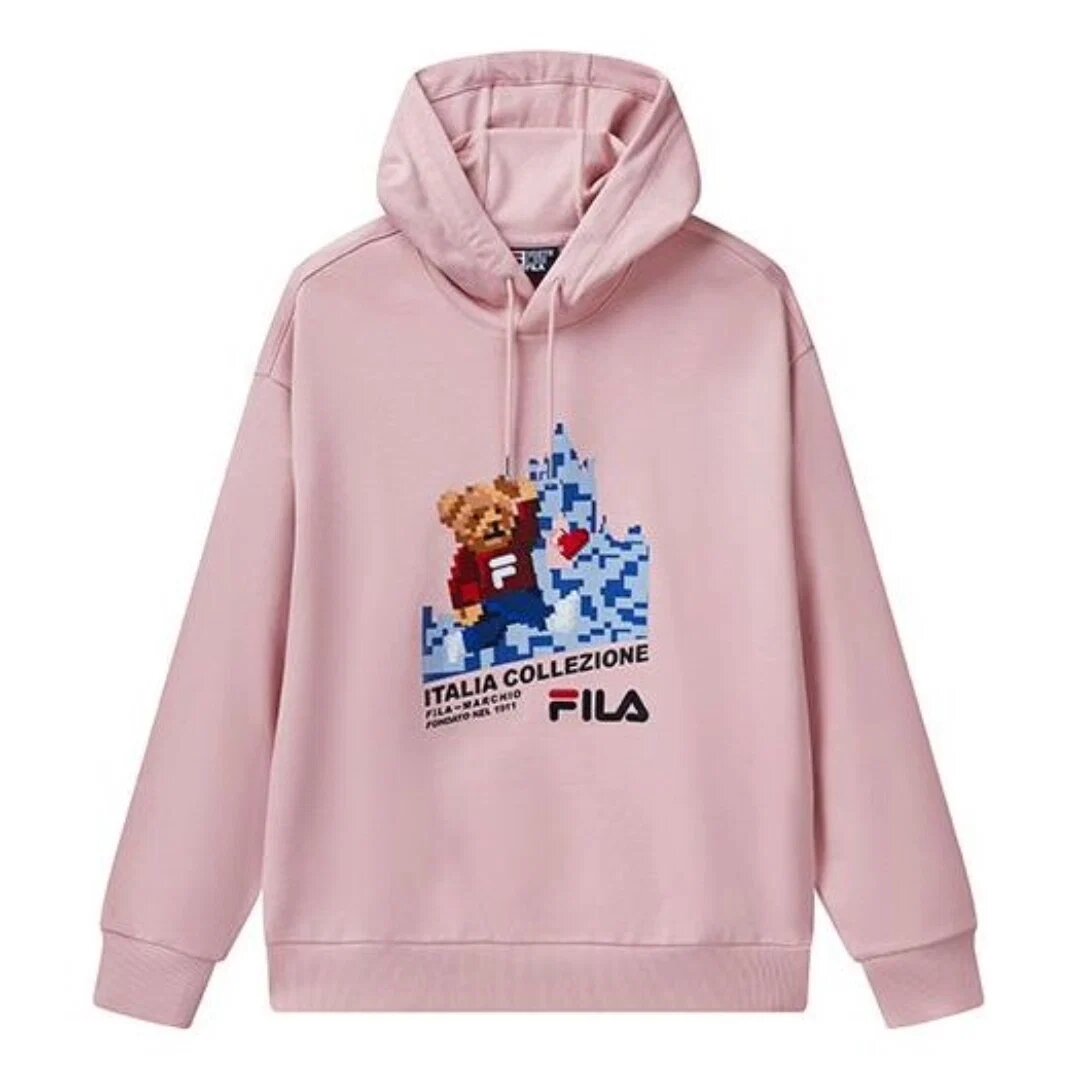 Felpa con cappuccio stampata "Rosa"