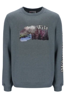 Felpa con collo rotondo e stampa grafica Len “Stormy Weather”