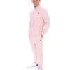 Felpa da allenamento Armando con bordino a contrasto rosa pallido