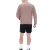 Felpa da allenamento Ferguson a maglia aperta con inserti in punto traforato color Mocha Meringue