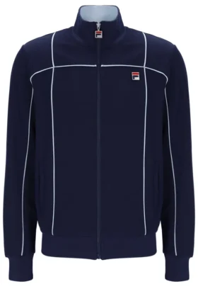 Felpa da allenamento Fila Armando blu navy con bordino a contrasto