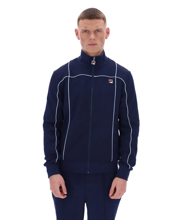 Felpa da allenamento Fila Armando blu navy con bordino a contrasto
