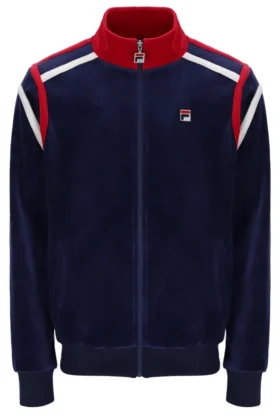 Felpa da allenamento Fila Gabriele con inserti a contrasto, blu navy