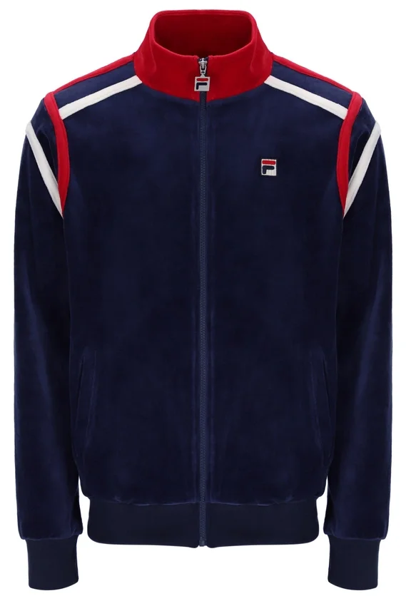 Felpa da allenamento Fila Gabriele con inserti a contrasto, blu navy