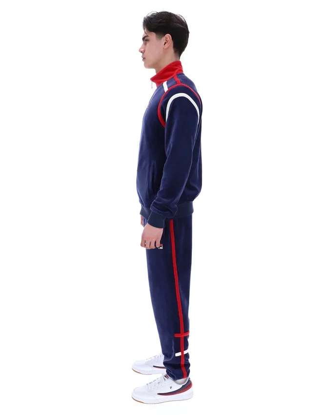 Felpa da allenamento Fila Gabriele con inserti a contrasto, blu navy