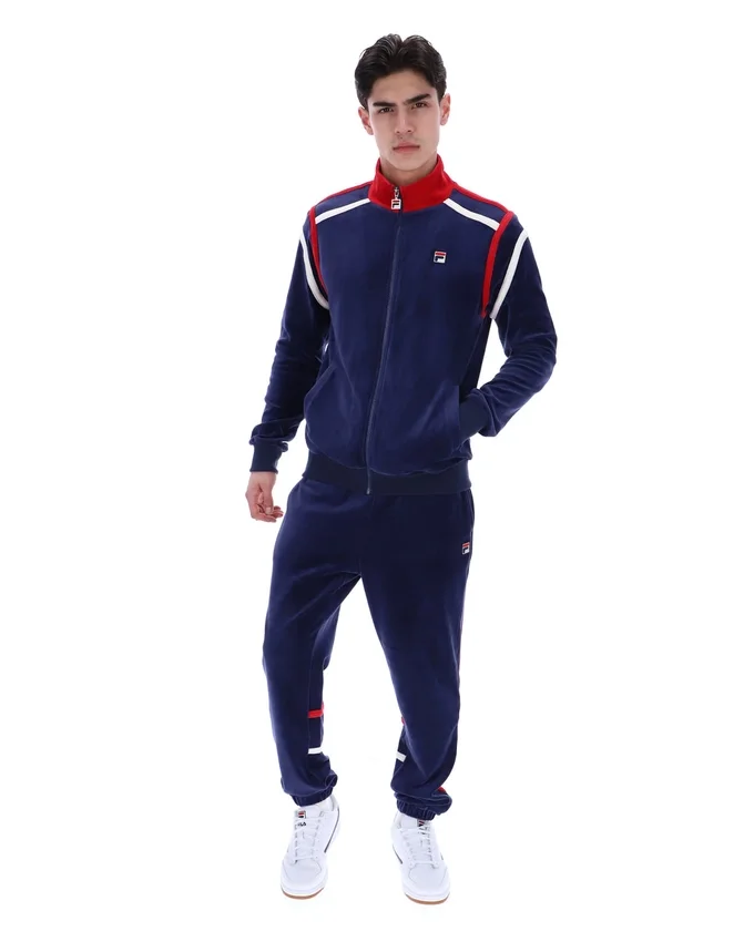 Felpa da allenamento Fila Gabriele con inserti a contrasto, blu navy