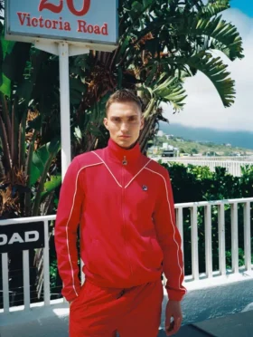 Felpa da allenamento Fila Red Noble Archive con bordino