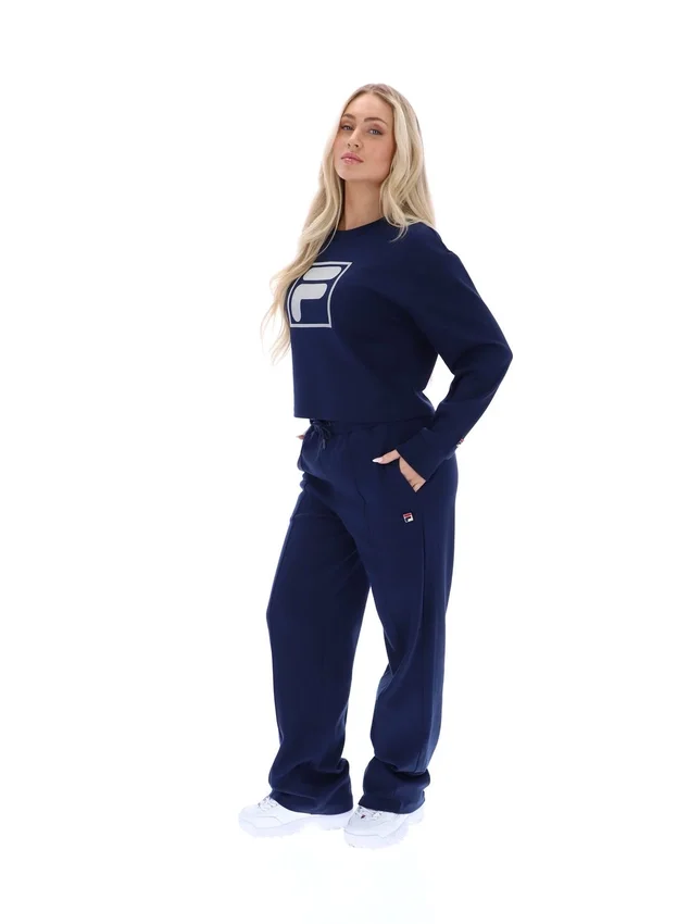 Felpa Fila Jorie Wide a girocollo blu navy