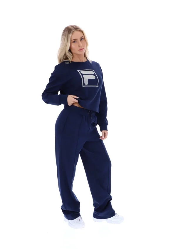 Felpa Fila Jorie Wide a girocollo blu navy
