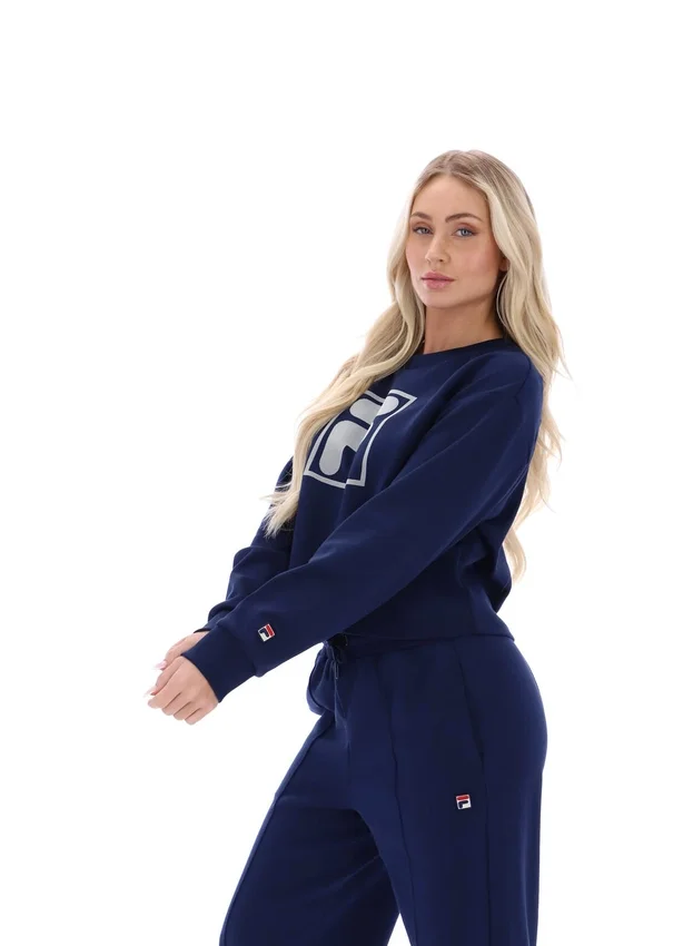 Felpa Fila Jorie Wide a girocollo blu navy