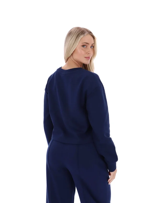 Felpa Fila Jorie Wide a girocollo blu navy