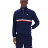 Felpa Fila Rolando con collo a zip 1/4 in blu navy