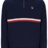Felpa Fila Rolando con collo a zip 1/4 in blu navy