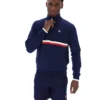 Felpa Fila Rolando con collo a zip 1/4 in blu navy