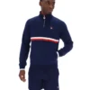 Felpa Fila Rolando con collo a zip 1/4 in blu navy