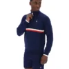 Felpa Fila Rolando con collo a zip 1/4 in blu navy