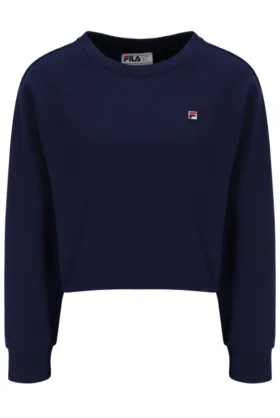 Felpa Fila Sestri a girocollo largo blu navy