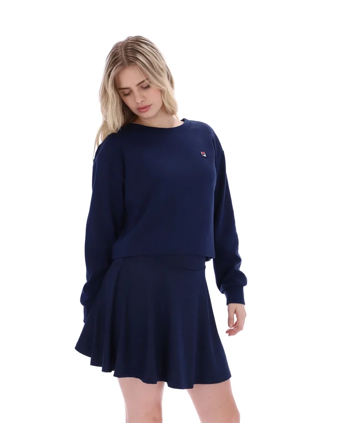 Felpa Fila Sestri a girocollo largo blu navy
